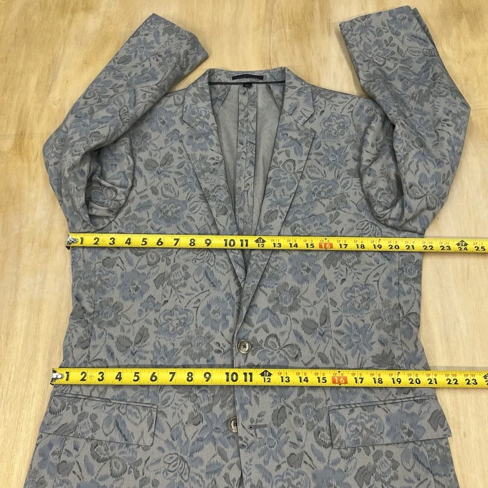 J. Crew Ludlow Blazer Jacket Sport Coat Men 42R Cotton Polyester Beige/Gray/Blue